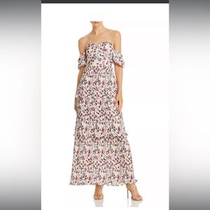 NWOT | O.P.T. Anthropologie Tiered Petal Off-the-Shoulder Maxi Dress - Sm